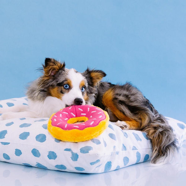 Donut Dog Toy - Strawberry - Canine Compassion Bandanas
