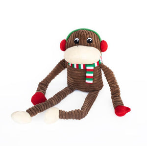 Holiday Crinkle Monkey Toy (XL) - Canine Compassion Bandanas