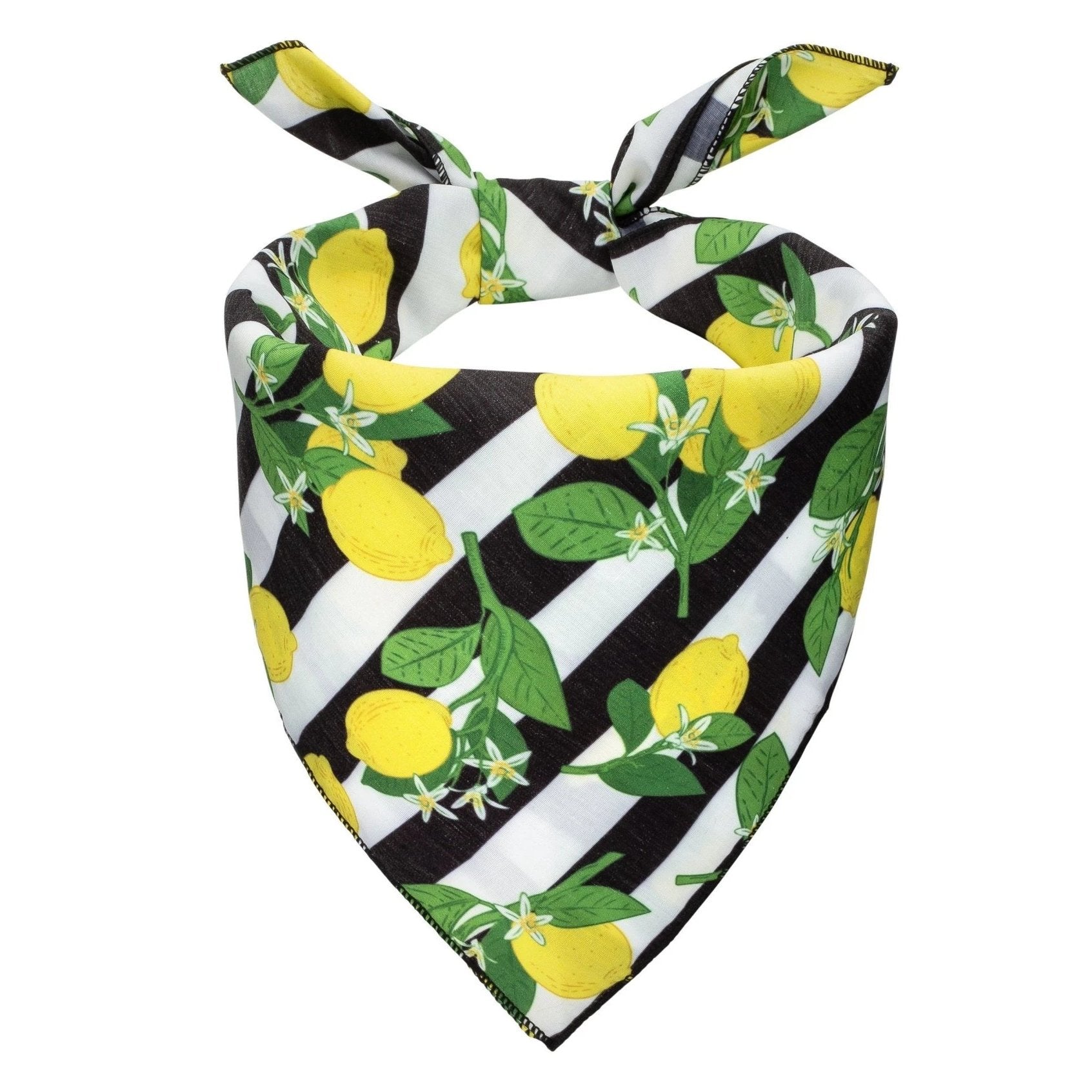 Lemon Lines Dog Bandana | Striped Summer Dog Bandana – Canine