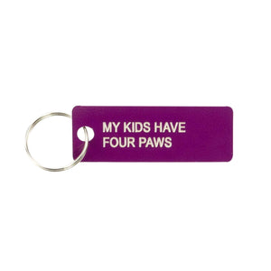 My Kids Have Four Paws Keychain - Canine Compassion Bandanas