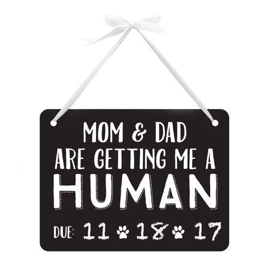 Pet's Baby Announcement Chalkboard - Canine Compassion Bandanas